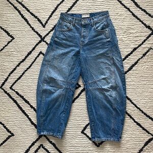 We The Free from Free People mid rise barrel leg jeans - ultra light beam wash